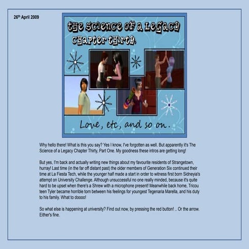 The Science of a Legacy: Chapter 30