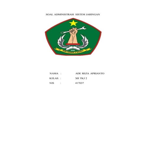 Soal administrasi sistem jaringan