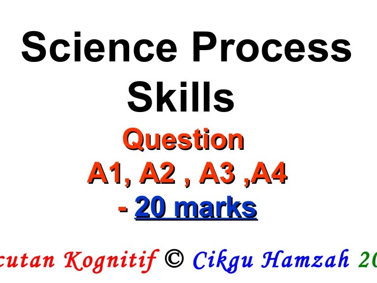 Soalan A1 A4 Kemahiran Proses Sains