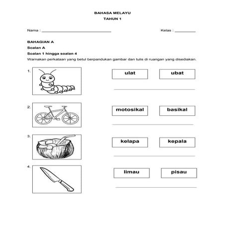 Soalan Akhir Tahun BM Tahun 1.docx