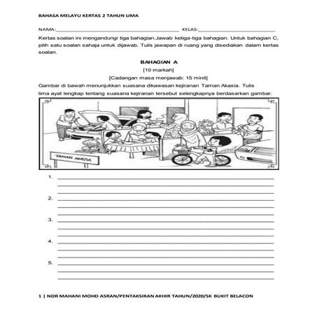 Soalan bm tahun 5 kertas 2