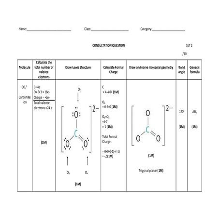 Chemical Bonding Consultation Question Set 2
