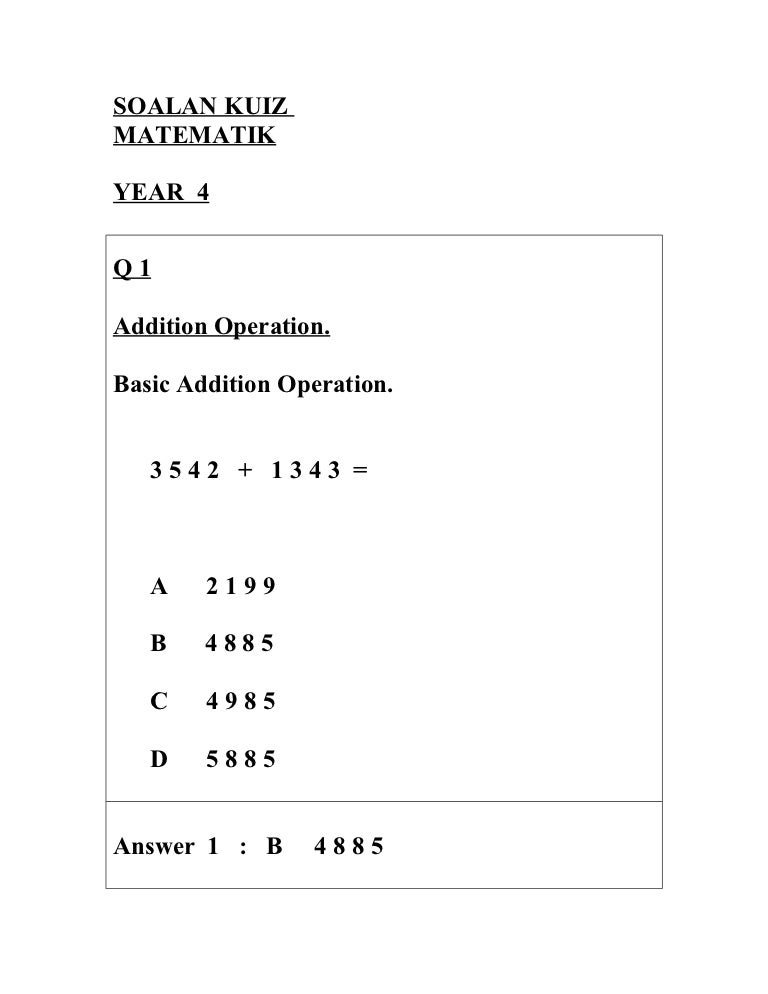 Soalan kuiz ( pertandingan )