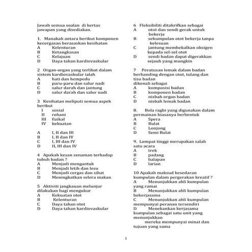 Soalan Pertengahan Tahun Tingkatan 5 Doc