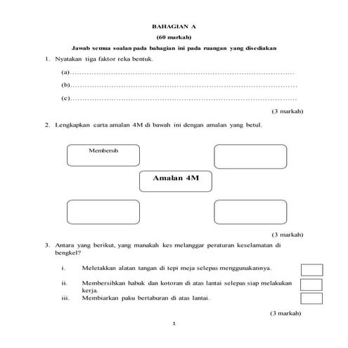 SOALAN KEMAHIRAN HIDUP TINGKATAN 2 PT3