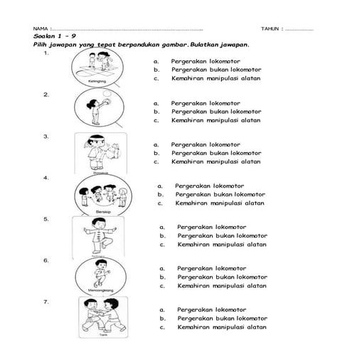Soalan pend jasmani tahun 1