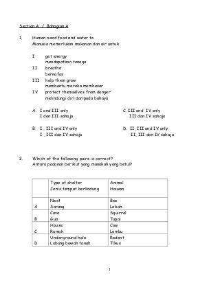 'soalan sains tahun 4' on SlideShare
