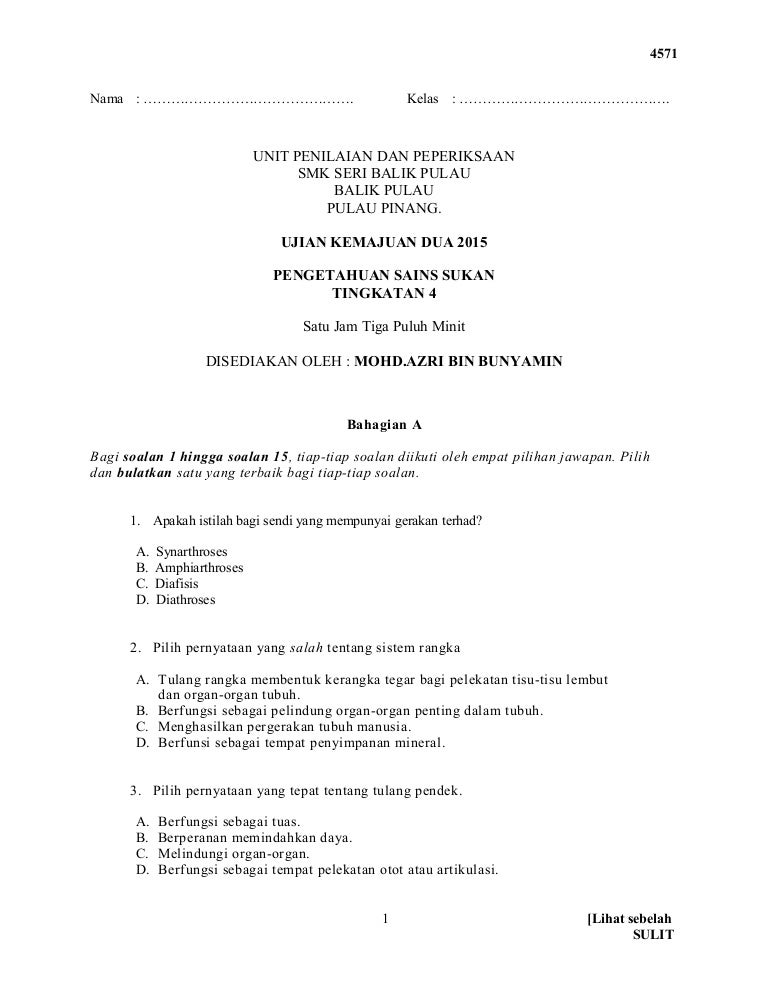 Soalan uk2 form 4