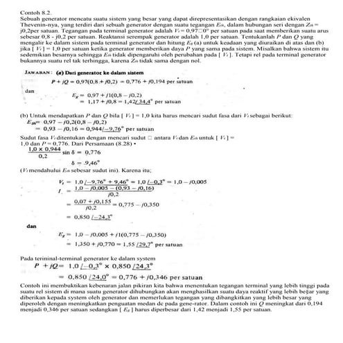 Soal Analisa Sistem Tenaga Listrik