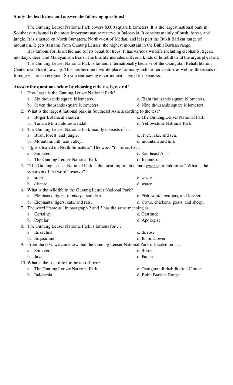 Soal Bahasa Inggris Smp Mts Report Text Jobs