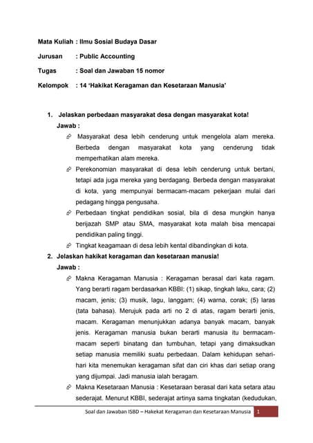 Soal Dan Jawaban Isbd
