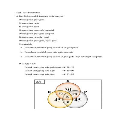 Soal Dasar Matematika