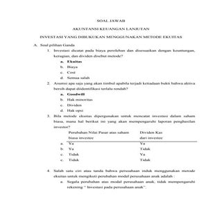 Soal jawab akuntansi lanjutan 2