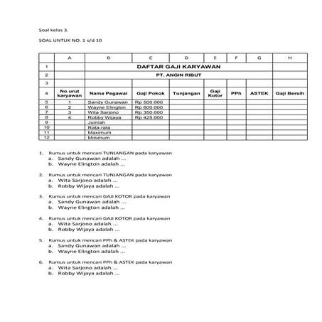 Soal Kelas 3 Mid Docx