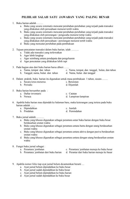 Soal Ket Jasa