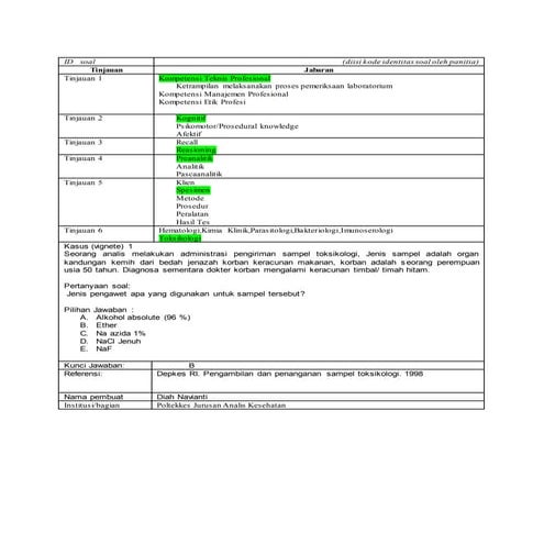 Soal kompetensi 1.docx;filename= utf-8''soal kompetensi 1