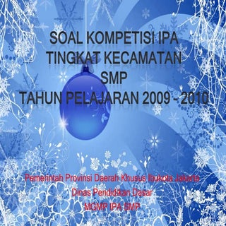 Soal kompetisi ipa tingkat kecamata...