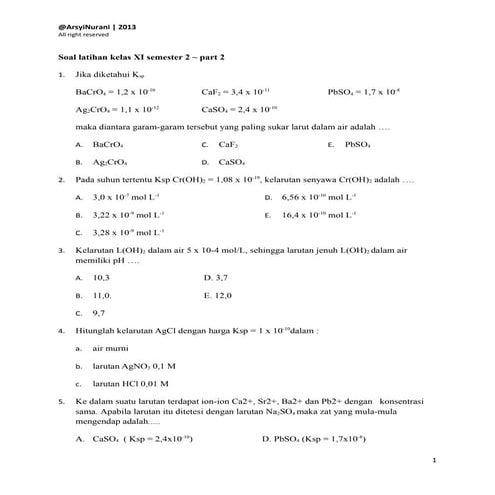 Soal latihan kelas xi semester 2 [part 2]