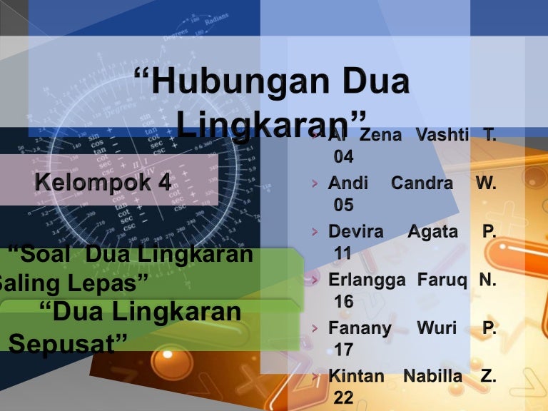 Lingkaran Saling Lepas Dan Materi Lingkaran Sepusat