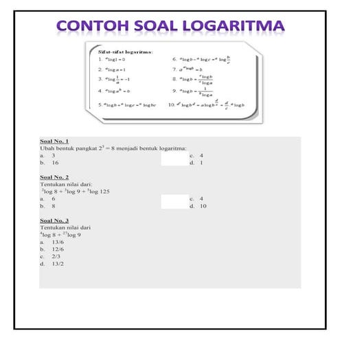 Soal logaritma