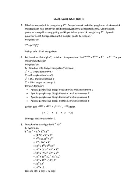 Pembahasan Soal2 Non Rutin