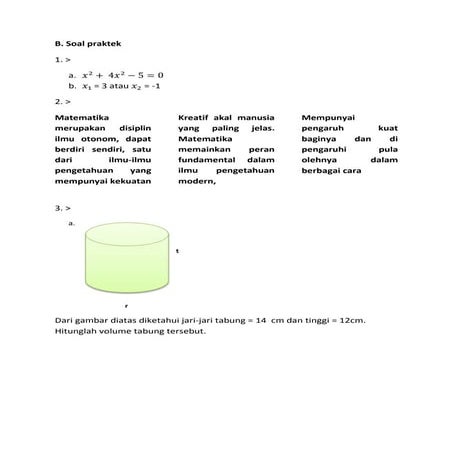 Soal praktek (ms word)