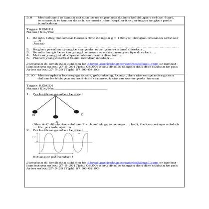 Soal remidi kd kls 8