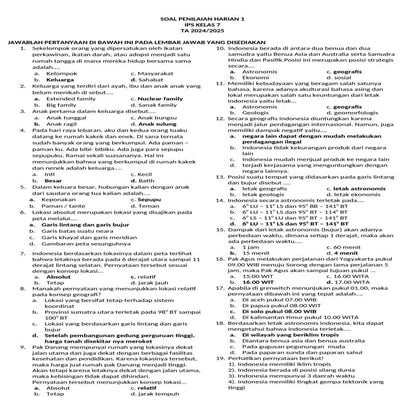 Bank Soal Soal Tema 01 Keluarga Awal Kehidupan Docx