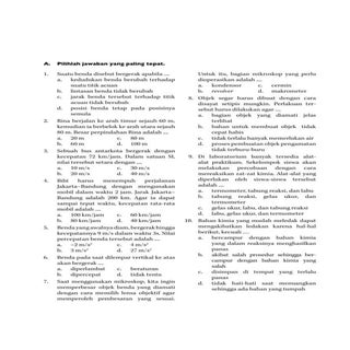 Soal soal ukk ipa smp kelas 7