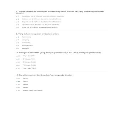 Latihan Soal tes potensi PPIH/TKHI