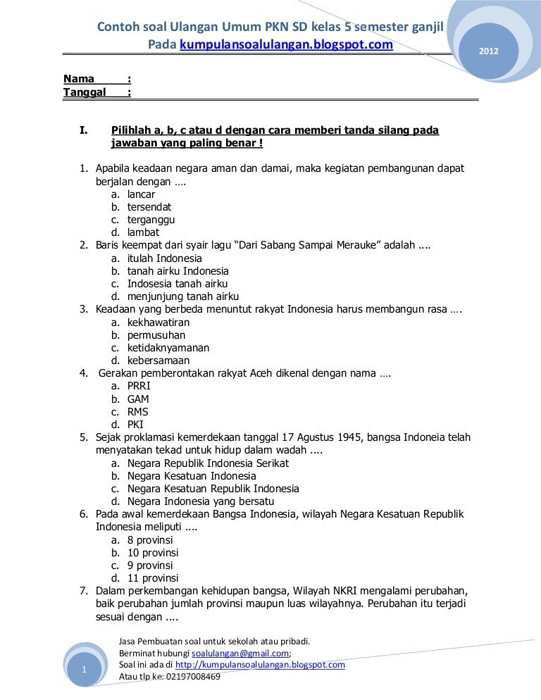 Soal Pkn Kls 5 Tentang Makna Sumpah Pemuda Terhadap Nkri