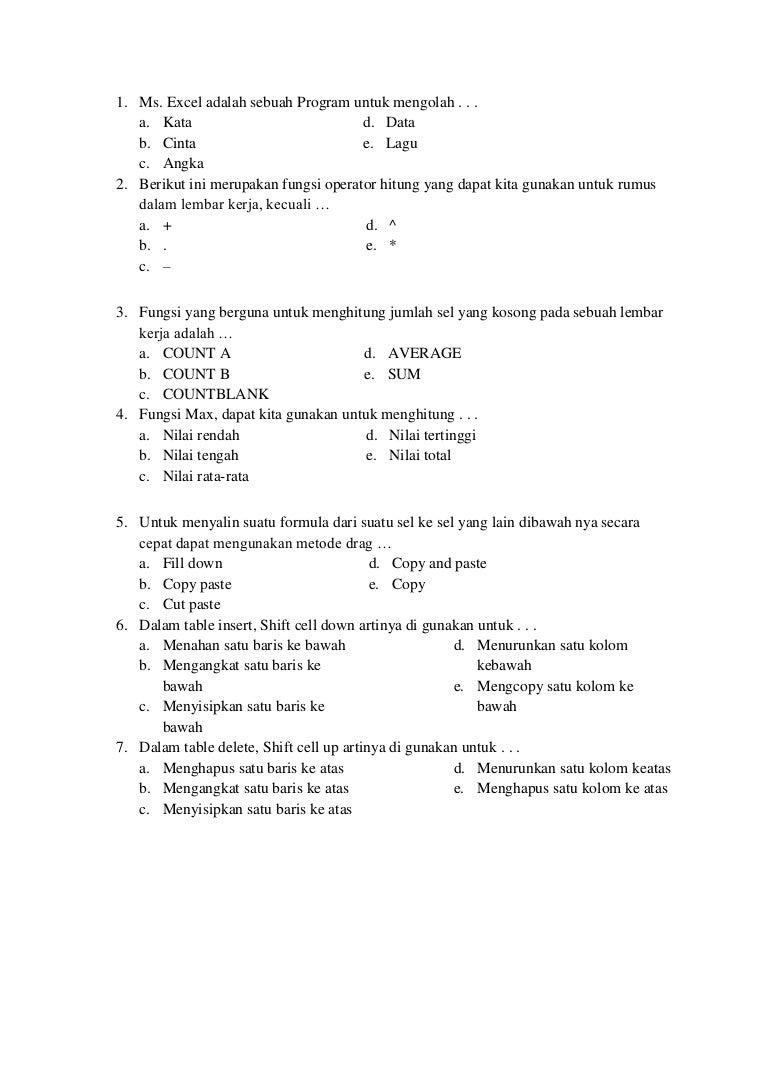 Soal ujian semester genap kelas x ristek