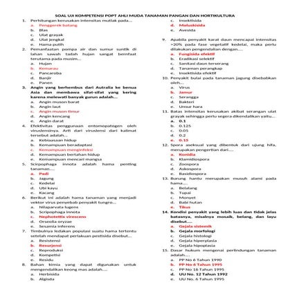 SOAL UJIAN KOMPETENSI POPT KOMPETENSI POPT | DOC