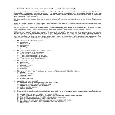 Soal ulangan harian kelas 11 (narrative)