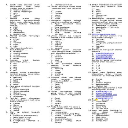 TIK SMA sola ulangan