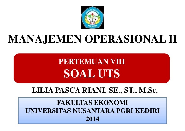 Soal Uts Mo Ii Tahun 2014