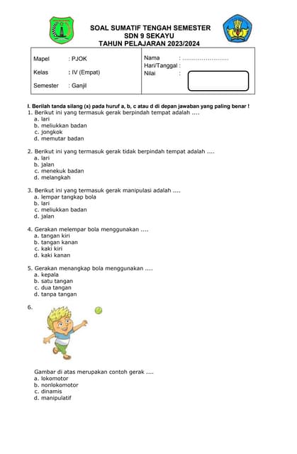 Latihan Soal UTS Tema 2 Kelas 4 SD Swasta