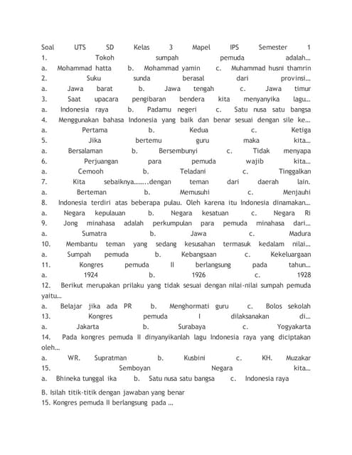 Persiapan Matang UTS IPS Kelas 3 SD Semester 2: Latihan Soal sebagai Senjata Ampuh Menuju Sukses