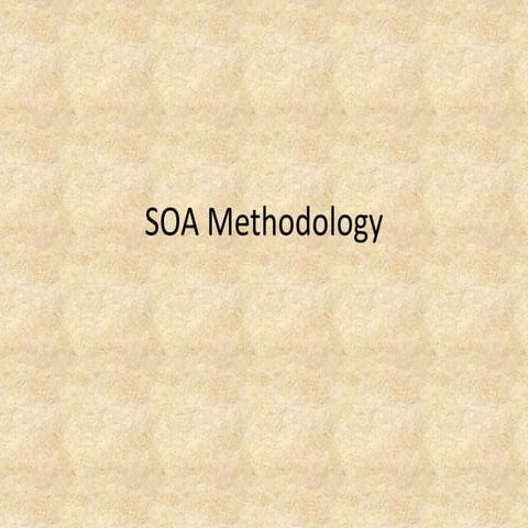 Soa methodology
