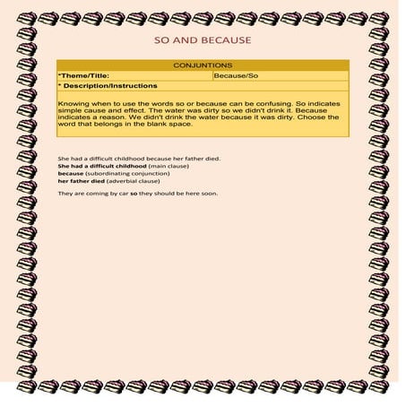 So and because slide