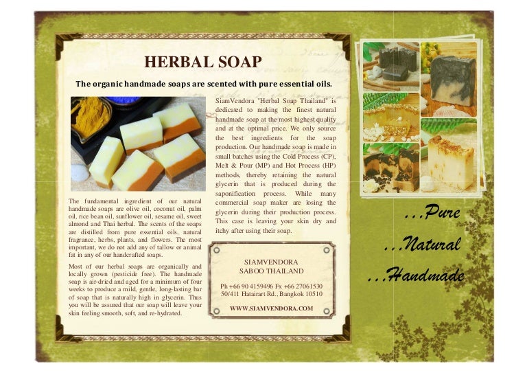herbal soap product brochure why buy handcrafted soap flyer