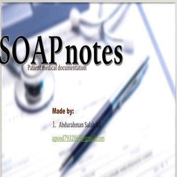 SOAP notes | PPT
