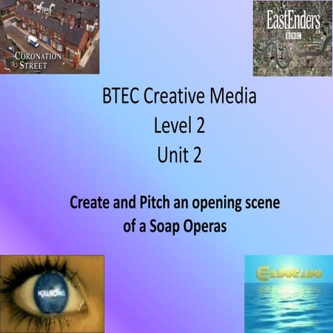 Soap Opera pitch guide for BTEC Media Students | PPTX