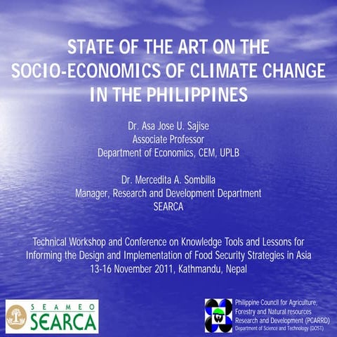 State of socio-economic research on climate change and policy implications in...
