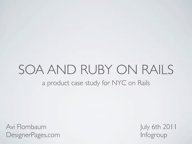 SOA on Rails