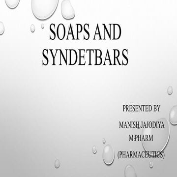 Soaps and syndetbars