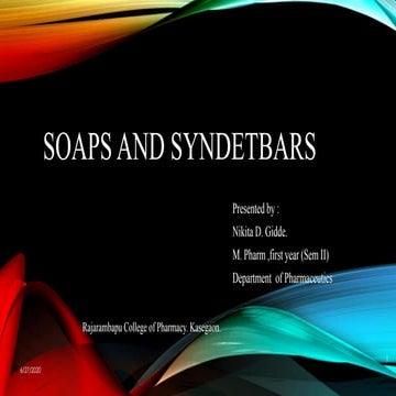 Soaps and syndetbars