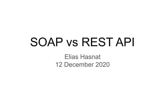 Soap vs REST-API