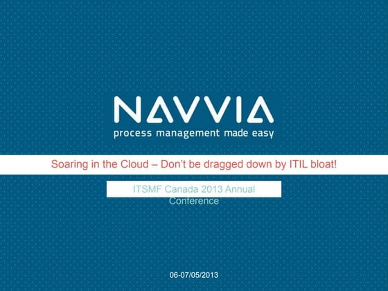 Soaring in the Clouds - Don't be dragged down by ITIL bloat! 