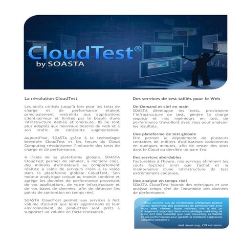 Soasta on demand brochure Francaise